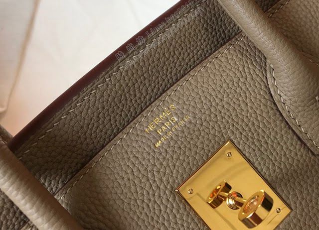 Hermes女包 愛馬仕Birkin Hermes鉑金包 togo小牛皮 斑鳩灰 金銀扣 Hermes手提女包  am1828
